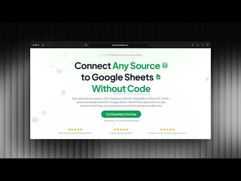 sheetfetch 소개 영상