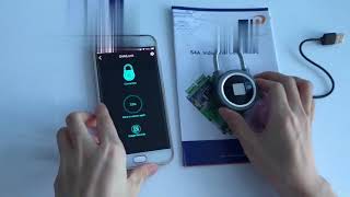 iLock - visací zámek s Bluetooth a čtečkou otisků prstů, IP65, biometrický bluetooth zámek