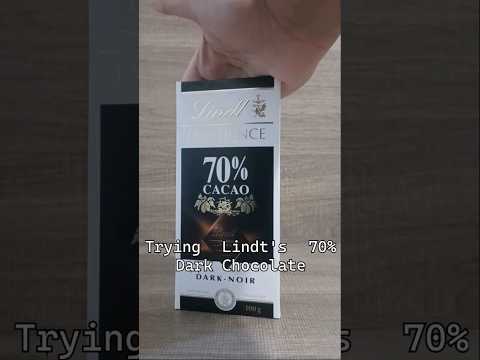 Trying Lindt's 70% Dark Chocolate | #lindtchocolates #chocolate #review #shorts