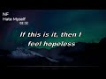 NF Hate Myself Lyric Video