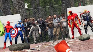 GTA 5 - The AVENGERS in a ZOMBIE Outbreak!