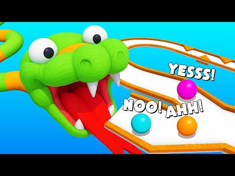 SNAKE MARBLE Race Destroys 99.99% of Marbles! - Marble World
