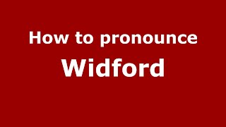 How to pronounce Widford