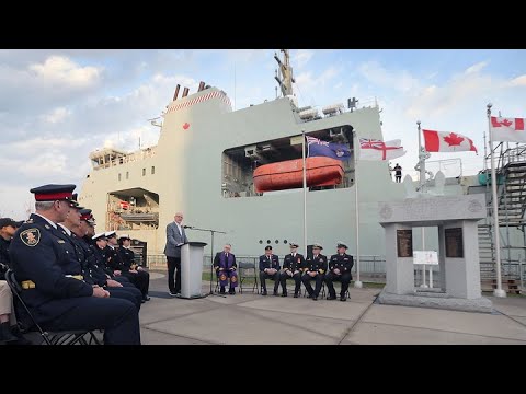HMCS Harry DeWolf docks in Windsor, offers public tours
