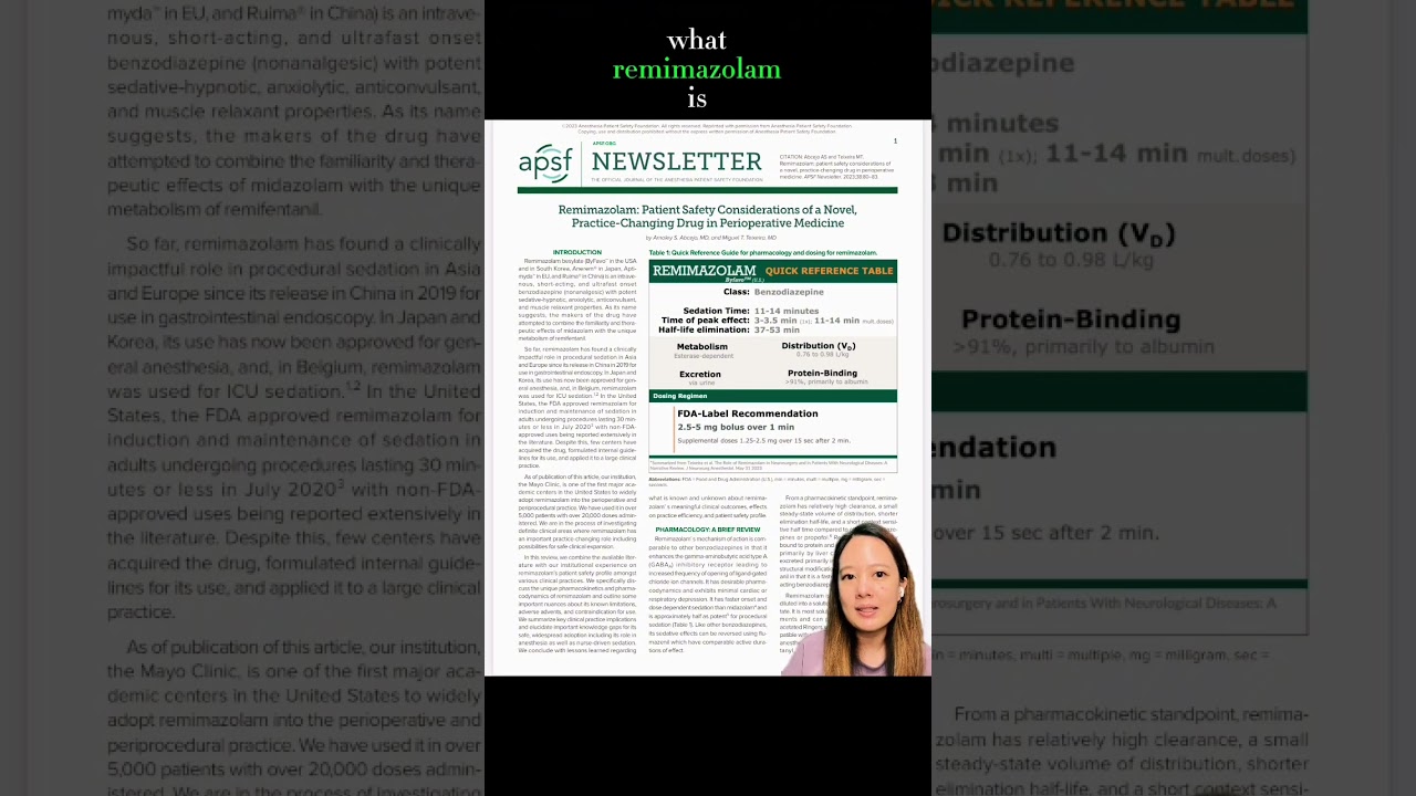 Remimazolam: Patient Safety Considerations - Part 1 of 3