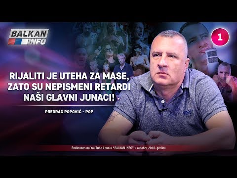 INTERVJU: Predrag Popović - Rijaliti je uteha za mase, zato su nepismeni retardi junaci (11.10.2018)