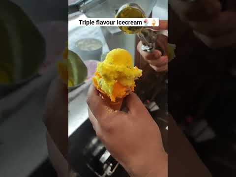 Icecream love | Triple layer icecream 🍨🍦| #youtubeshorts #foodie #icecream