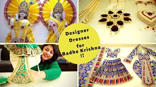 Shri Radha Krishna Shringar & Designer Dresses  Collection || Vastu Tips For Pooja Room ||