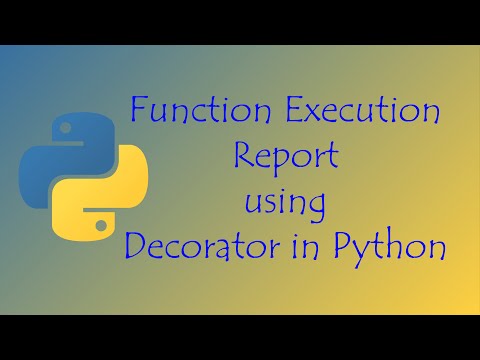 Function Execution Report Decorator In Python