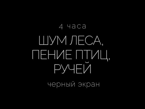 🌿Лес, ручей и пение птиц | Черный экран | Концентрация внимания, медитация, учеба