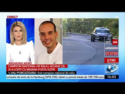 Prima reacţie a pilotului Vali Porcişteanu, acuzat de fosta soţie că a lovit-o intenţionat cu maşina