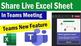Excel Live In Microsoft Teams Meetings | How To Share Live Excel Sheet In Teams | Excel Live Teams