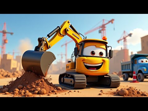 Bagger und Baumaschinen 🚜 – Ein lustiges Lied für Kinder 🏗️