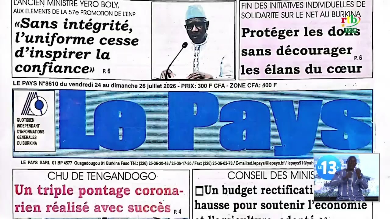 Revue de presse du 24 juillet 2026