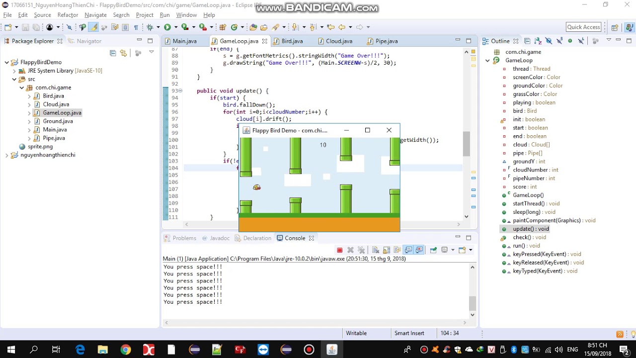 Java | Flappy Bird demo