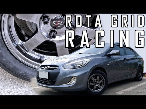 Rota Grid Racing 15s (Gunmetal) on Hyundai Accent