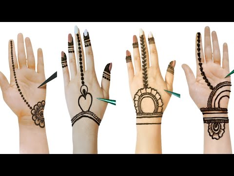 4 Easy And Beautiful Stylish Mehndi Design|Simple Mehndi Design For Hands|Simple Mehndi ka design