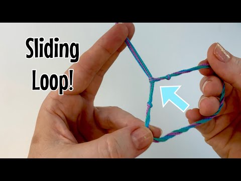 Adjustable bracelet loop tutorial - friendship bracelet sliding knot