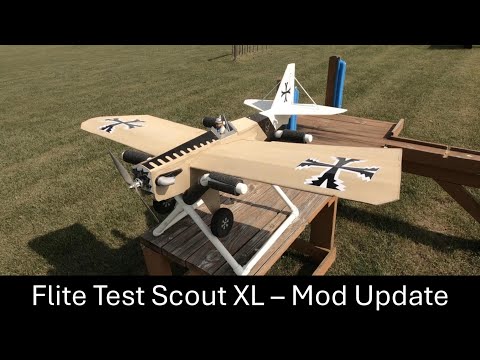 FT Scout XL New Mods and Maiden Flight with Oops!