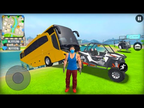 Crawler Passenger Bus And US Police Helicopter  Flying Pilot Simulator - Android Gameplay