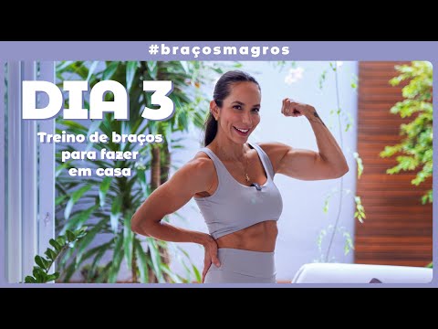 Treino em casa para acabar com braços flácidos e moles - fácil e rápido -Carol Borba