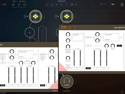 Multi Layering VirSyn Tera Synth as an AUv3 in AUM Demo for the iPad