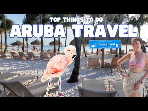 I Explored Aruba 2025 🌴 Flamingo Beach 🦩, Sea Turtles & Renaissance Wind Creek #aruba