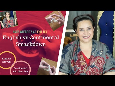 English vs Continental Smackdown. #Knitting #Knit