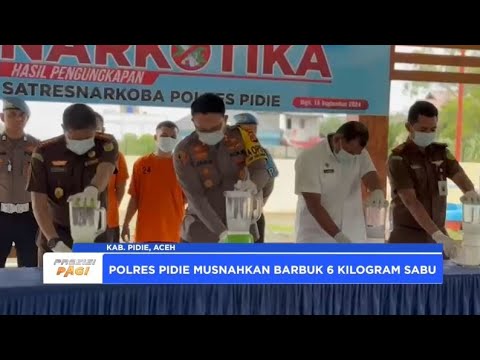 POLRES PIDIE ACEH PEMUSNAHAN BARBUK NARKOTIKA