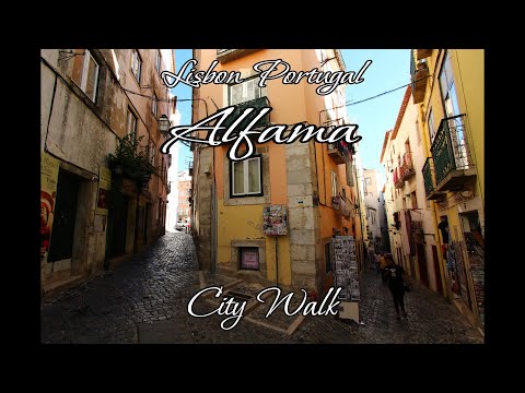Alfama, Lisbon, Portugal City Walk