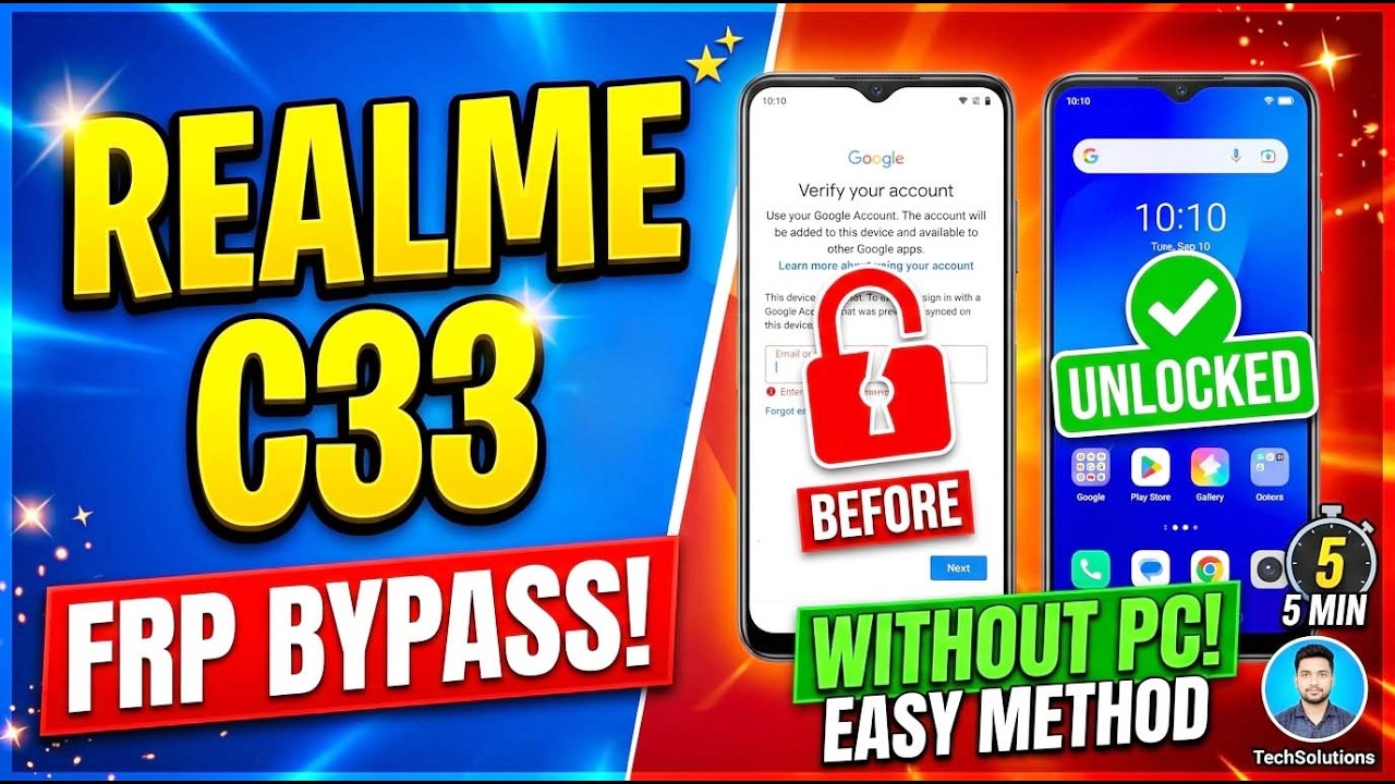 Realme C33 Frp Bypass Without Pc | Realme C33 Google Account Bypass | Realme C33 Remove Frp Lock