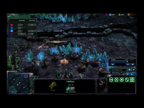 StarCraft 2 Beta Gameplay footage Terran HELLION RUSH! HD 1080P
