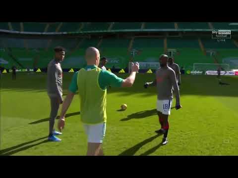 Scott Brown offers his support to Glen Kamara (Celtic v Rangers 21/3/21)