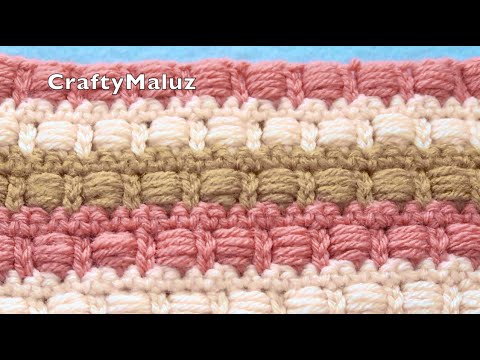 CROCHET TUTORIAL : Punto Abalorio tejido a crochet | puntos a crochet faciles de hacer