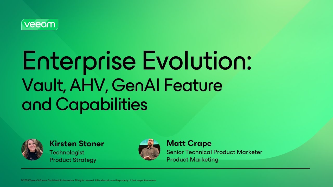 Evolve your Enterprise with Veeam Data Platform's Secure Cloud Storage and GenAI video