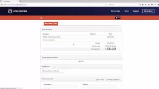 How to place a new order on OpenHosting