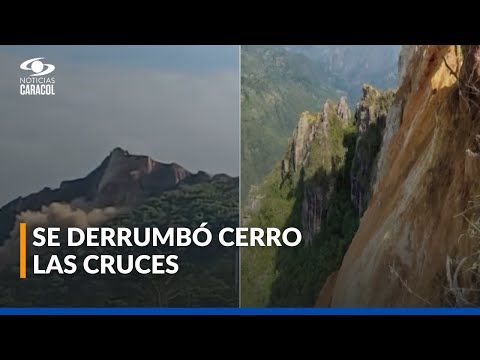 Cerro de las Cruces, en Santander, se desplomó por lluvias: era destino turístico y religioso