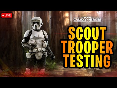 SCOUT TROOPER GAMEPLAY TESTING  LIVE - 3+7  STAR UNLOCK - Star Wars: Galaxy of Heroes