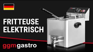 Friteuse électrique – 8 litres – 3,25 kW – avec robinet de vidange