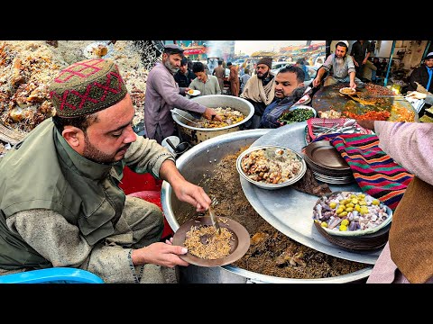 TRADITIONAL Breakfast Street Food in AFGHANISTAN | LIVER FRY RECIPE | KABULI PULAO | BEEF PULAO