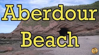 preview picture of video 'Aberdour Beach with Swallows nest building in a cave'