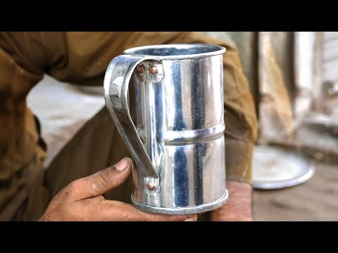 Unique Metal Art | Making Old Style Handmade Steel Mug from Scrap Stainless Steel