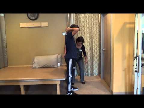 Sit to stand with stick