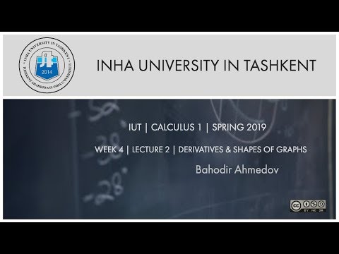 Lecture 4.2 | Calculus 1 | Derivatives & Shapes of Graphs