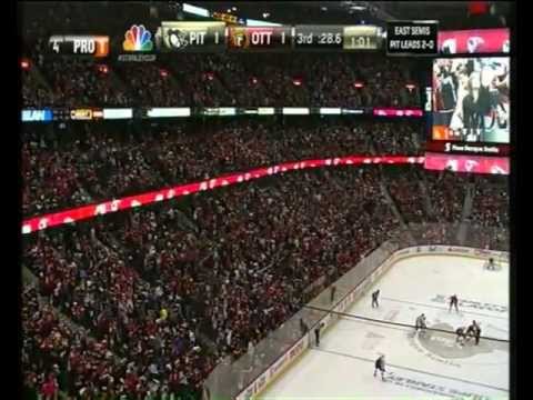 Ottawa - Pittsburgh: Alfredsson's tied & Creening 2-1 goal's in 2nd overtime! (SC Playoff's Game 3)