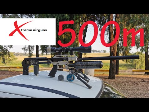 500m with 25gr H&N slug and FX Impact X with Extreme Airguns plenum
