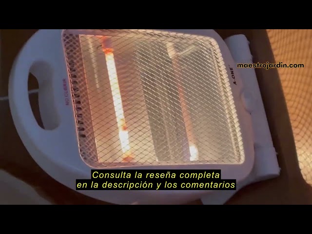 Vídeo relacionado con UBOON: Calefactor Estufa Halógena de 3 Tubos Portátil Eléctrico, Bajo Consumo, Sistema de Seguridad Anti-caídas y Regulable en 3 Niveles hasta 1200W (Gris)