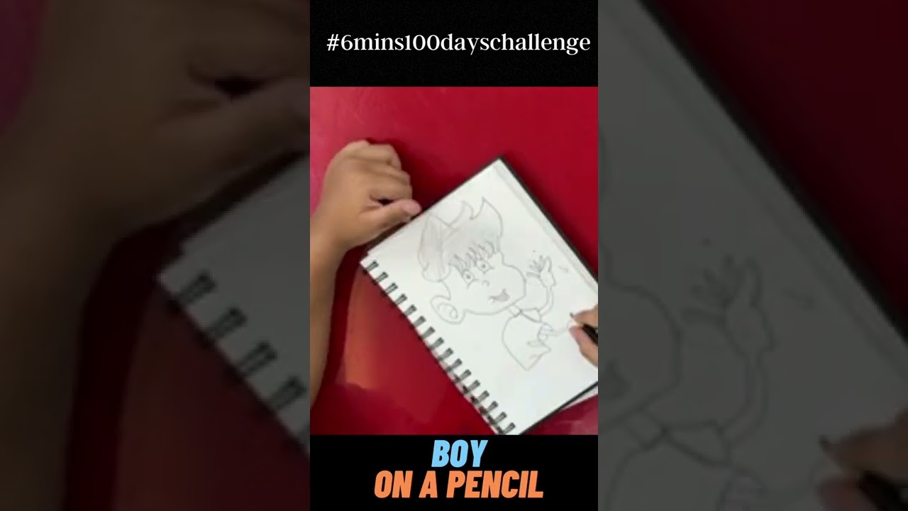 How to Draw Boy on Pencil #shorts