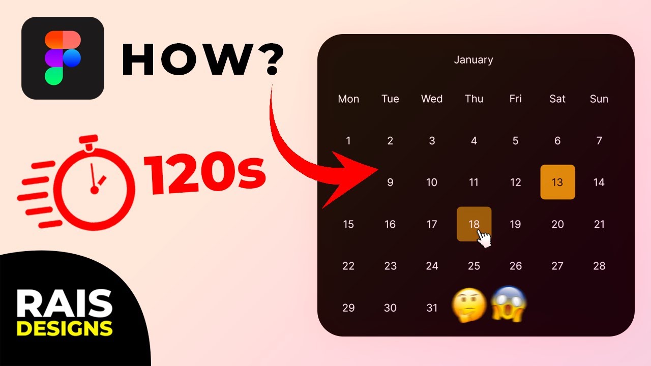 Create Interactive Date Picker Calendar in 120 Seconds (Figma Tutorial)