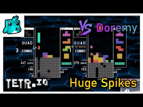 TETR.IO Quickplay - Huge Spikes, vs Doremy